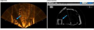 Sonar para inspeção subaquática com ROV